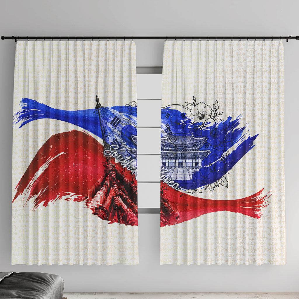 South Korea Flag Day Window Curtain Patriotic Cultural Landmarks Map