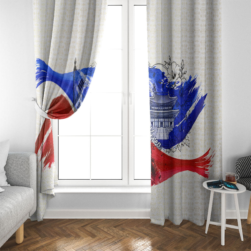 South Korea Flag Day Window Curtain Patriotic Cultural Landmarks Map