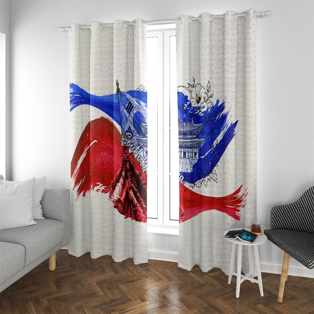 South Korea Flag Day Window Curtain Patriotic Cultural Landmarks Map
