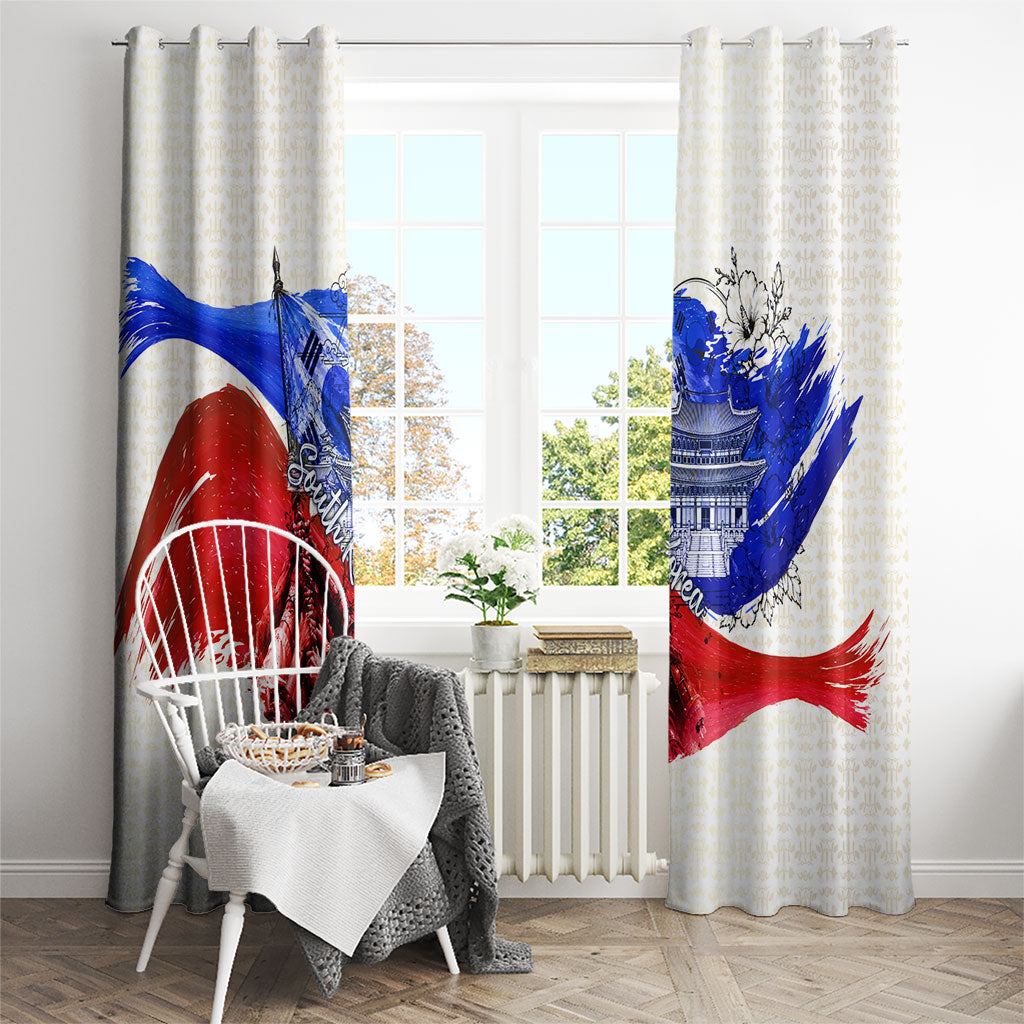 South Korea Flag Day Window Curtain Patriotic Cultural Landmarks Map