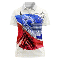 South Korea Flag Day Women Polo Shirt Patriotic Cultural Landmarks Map