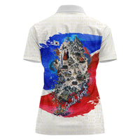 South Korea Flag Day Women Polo Shirt Patriotic Cultural Landmarks Map