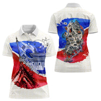 South Korea Flag Day Women Polo Shirt Patriotic Cultural Landmarks Map