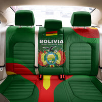 Bolivia Independence Day Back Car Seat Cover Coat Of Arms Libre Y Soberana Heritage Art Broken Chains
