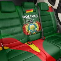 Bolivia Independence Day Back Car Seat Cover Coat Of Arms Libre Y Soberana Heritage Art Broken Chains