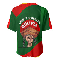 Bolivia Independence Day Baseball Jersey Coat Of Arms Libre Y Soberana Heritage Art Broken Chains