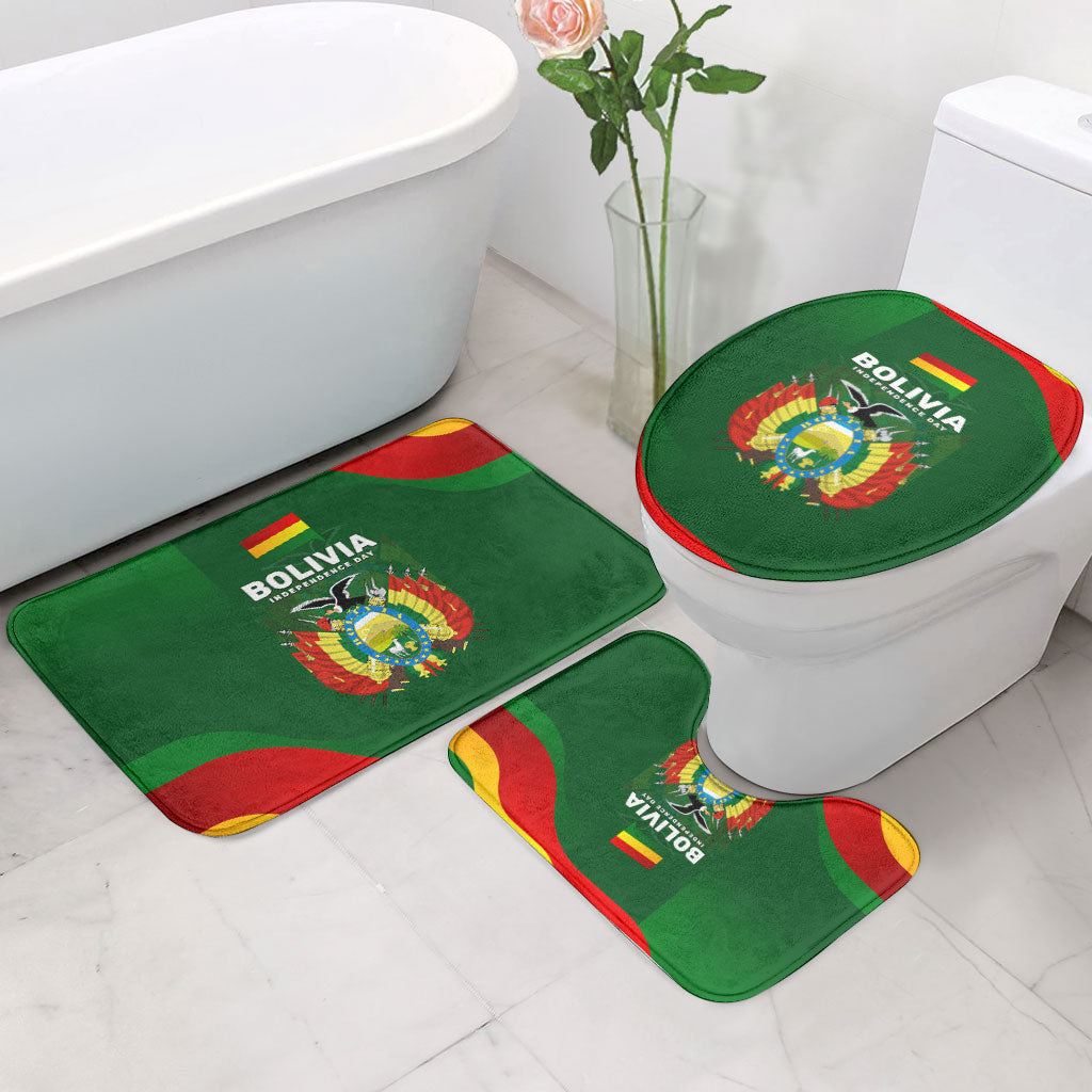 Bolivia Independence Day Bathroom Set Coat Of Arms Libre Y Soberana Heritage Art Broken Chains