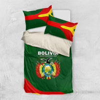 Bolivia Independence Day Bedding Set Coat Of Arms Libre Y Soberana Heritage Art Broken Chains