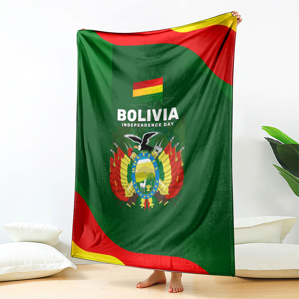 Bolivia Independence Day Blanket Coat Of Arms Libre Y Soberana Heritage Art Broken Chains