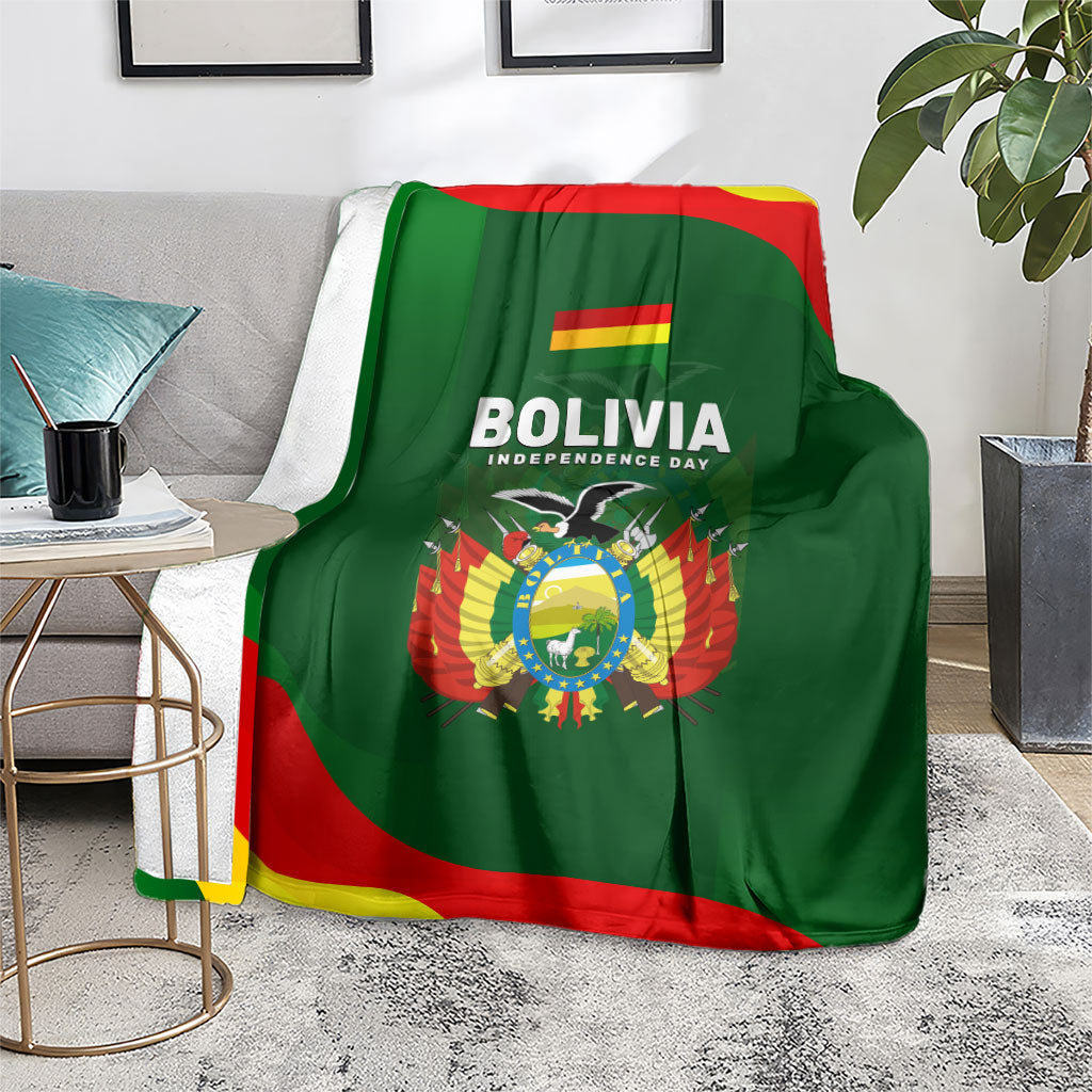 Bolivia Independence Day Blanket Coat Of Arms Libre Y Soberana Heritage Art Broken Chains