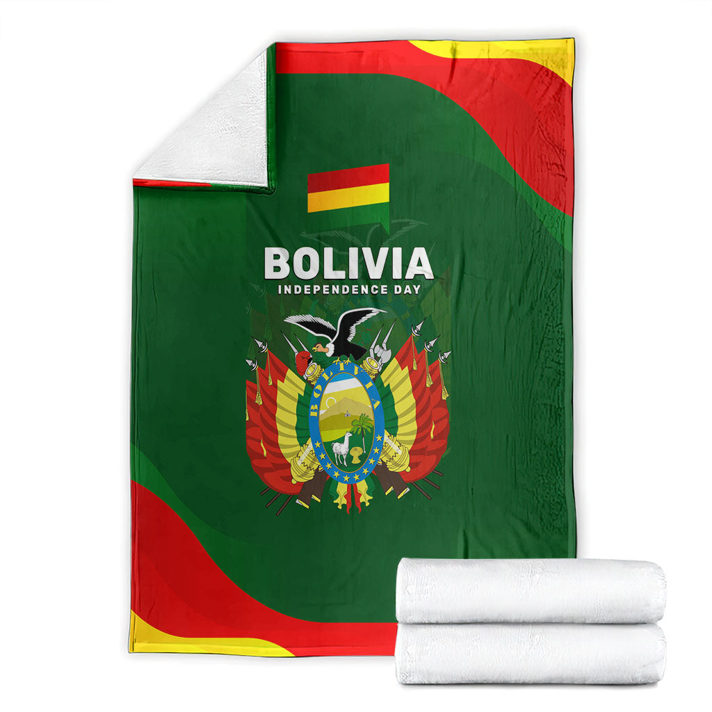 Bolivia Independence Day Blanket Coat Of Arms Libre Y Soberana Heritage Art Broken Chains