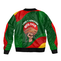 Bolivia Independence Day Bomber Jacket Coat Of Arms Libre Y Soberana Heritage Art Broken Chains