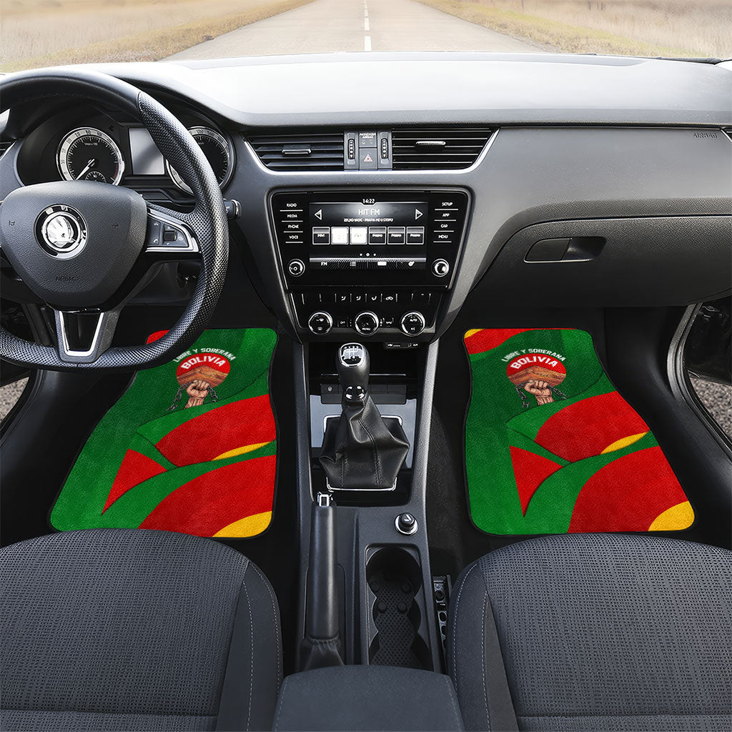 Bolivia Independence Day Car Mats Coat Of Arms Libre Y Soberana Heritage Art Broken Chains