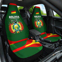 Bolivia Independence Day Car Seat Cover Coat Of Arms Libre Y Soberana Heritage Art Broken Chains