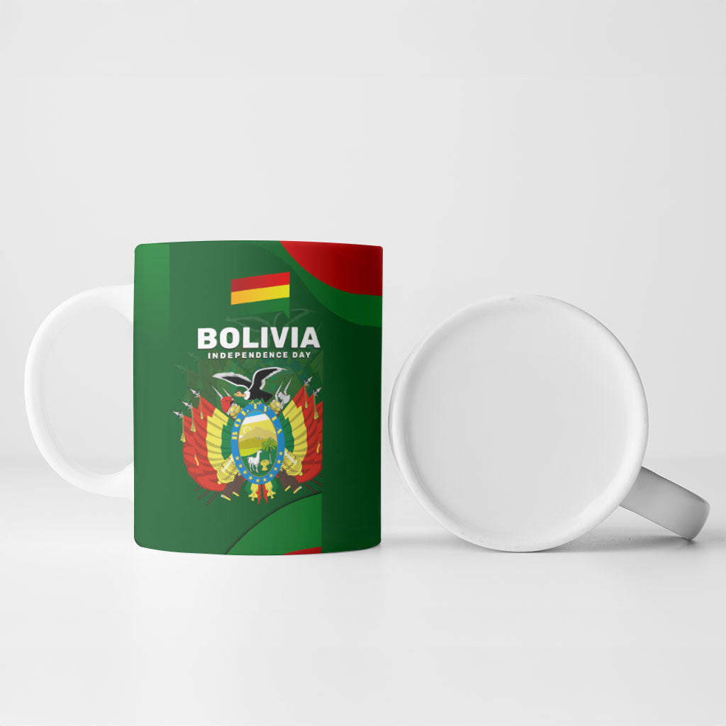 Bolivia Independence Day Ceramic Mug Coat Of Arms Libre Y Soberana Heritage Art Broken Chains
