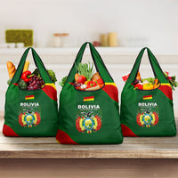 Bolivia Independence Day Grocery Bag Coat Of Arms Libre Y Soberana Heritage Art Broken Chains