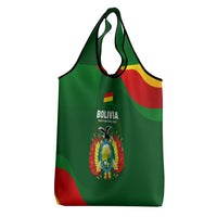 Bolivia Independence Day Grocery Bag Coat Of Arms Libre Y Soberana Heritage Art Broken Chains
