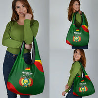 Bolivia Independence Day Grocery Bag Coat Of Arms Libre Y Soberana Heritage Art Broken Chains