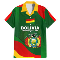 Bolivia Independence Day Hawaiian Shirt Coat Of Arms Libre Y Soberana Heritage Art Broken Chains