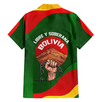 Bolivia Independence Day Hawaiian Shirt Coat Of Arms Libre Y Soberana Heritage Art Broken Chains