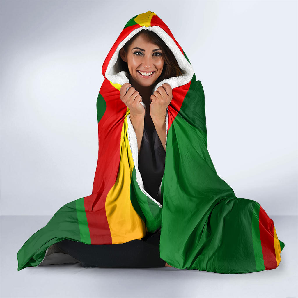 Bolivia Independence Day Hooded Blanket Coat Of Arms Libre Y Soberana Heritage Art Broken Chains