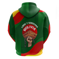 Bolivia Independence Day Hoodie Coat Of Arms Libre Y Soberana Heritage Art Broken Chains