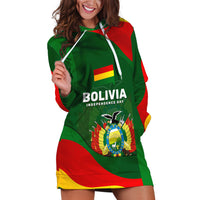 Bolivia Independence Day Hoodie Dress Coat Of Arms Libre Y Soberana Heritage Art Broken Chains