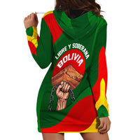 Bolivia Independence Day Hoodie Dress Coat Of Arms Libre Y Soberana Heritage Art Broken Chains
