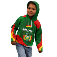 Bolivia Independence Day Kid Hoodie Coat Of Arms Libre Y Soberana Heritage Art Broken Chains