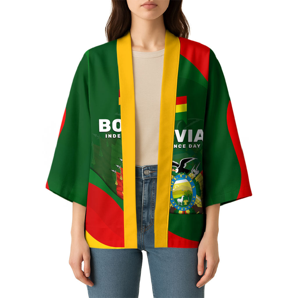 Bolivia Independence Day Kimono Coat Of Arms Libre Y Soberana Heritage Art Broken Chains