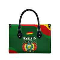 Bolivia Independence Day Leather Bag Coat Of Arms Libre Y Soberana Heritage Art Broken Chains