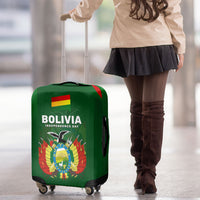 Bolivia Independence Day Luggage Cover Coat Of Arms Libre Y Soberana Heritage Art Broken Chains