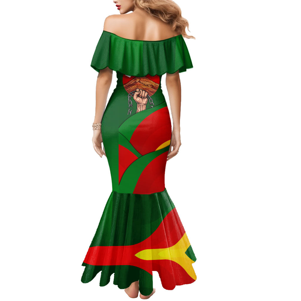 Bolivia Independence Day Mermaid Dress Coat Of Arms Libre Y Soberana Heritage Art Broken Chains