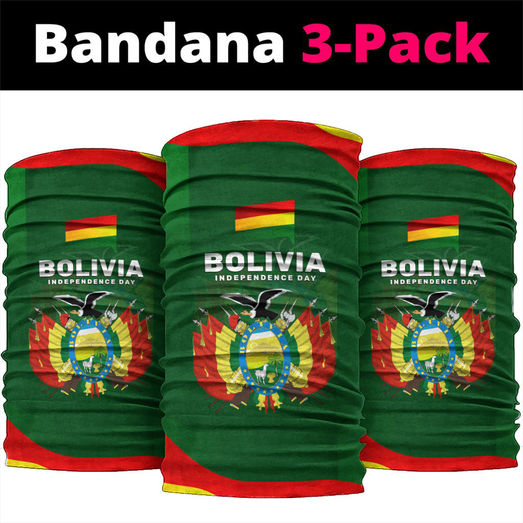 Bolivia Independence Day Neck Gaiter Coat Of Arms Libre Y Soberana Heritage Art Broken Chains