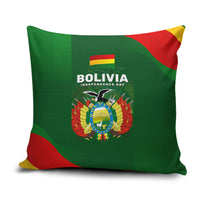 Bolivia Independence Day Pillow Cover Coat Of Arms Libre Y Soberana Heritage Art Broken Chains