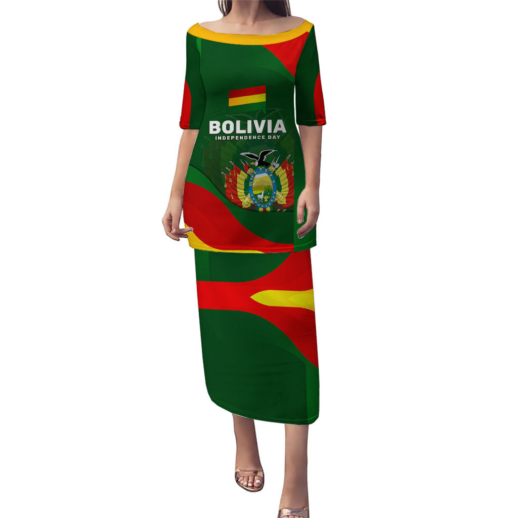 Bolivia Independence Day Puletasi Coat Of Arms Libre Y Soberana Heritage Art Broken Chains