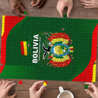 Bolivia Independence Day Puzzle Coat Of Arms Libre Y Soberana Heritage Art Broken Chains
