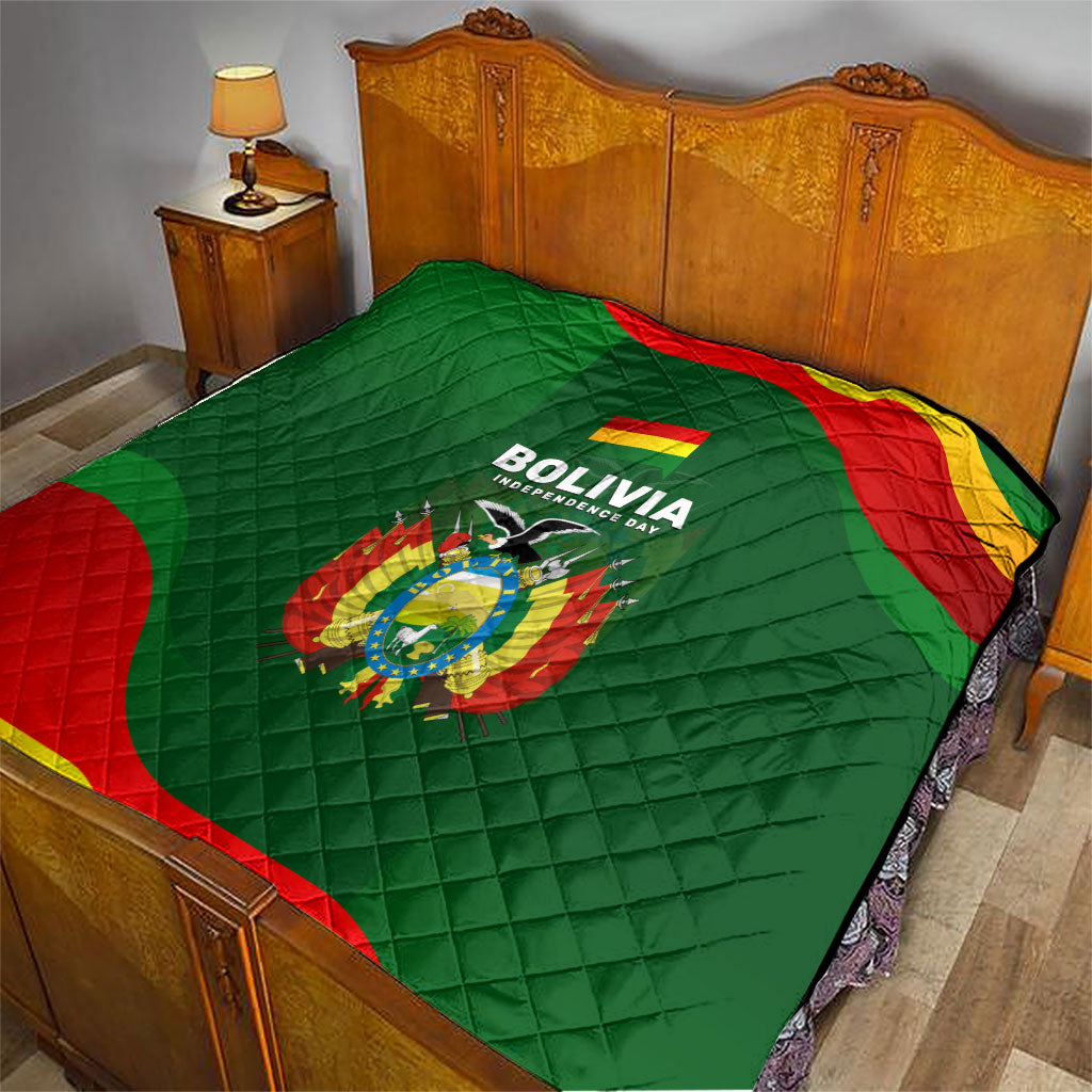 Bolivia Independence Day Quilt Coat Of Arms Libre Y Soberana Heritage Art Broken Chains