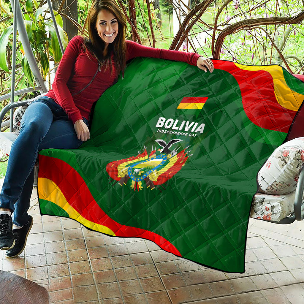 Bolivia Independence Day Quilt Coat Of Arms Libre Y Soberana Heritage Art Broken Chains