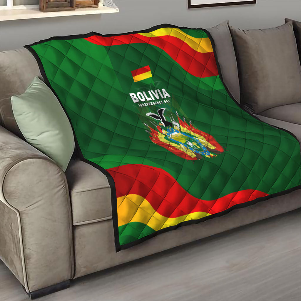 Bolivia Independence Day Quilt Coat Of Arms Libre Y Soberana Heritage Art Broken Chains