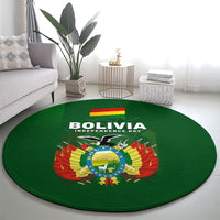 Bolivia Independence Day Round Carpet Coat Of Arms Libre Y Soberana Heritage Art Broken Chains