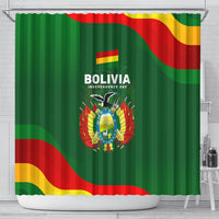 Bolivia Independence Day Shower Curtain Coat Of Arms Libre Y Soberana Heritage Art Broken Chains