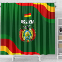 Bolivia Independence Day Shower Curtain Coat Of Arms Libre Y Soberana Heritage Art Broken Chains