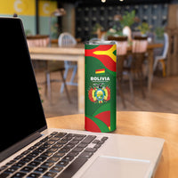 Bolivia Independence Day Skinny Tumbler Coat Of Arms Libre Y Soberana Heritage Art Broken Chains