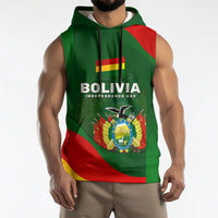 Bolivia Independence Day Sleeveless Hoodie Coat Of Arms Libre Y Soberana Heritage Art Broken Chains