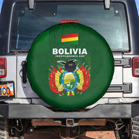 Bolivia Independence Day Spare Tire Cover Coat Of Arms Libre Y Soberana Heritage Art Broken Chains