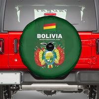 Bolivia Independence Day Spare Tire Cover Coat Of Arms Libre Y Soberana Heritage Art Broken Chains