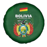 Bolivia Independence Day Spare Tire Cover Coat Of Arms Libre Y Soberana Heritage Art Broken Chains