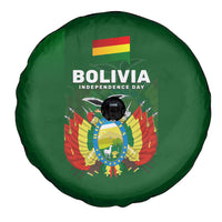 Bolivia Independence Day Spare Tire Cover Coat Of Arms Libre Y Soberana Heritage Art Broken Chains