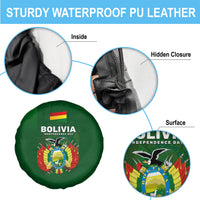 Bolivia Independence Day Spare Tire Cover Coat Of Arms Libre Y Soberana Heritage Art Broken Chains